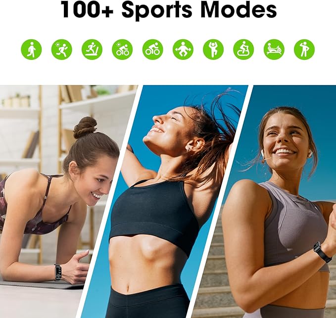 Long Battery Pedometer Watch 14 Days Battery Life, Slim Design No App/Phone Required Fitness Tracker, 50 Meters Waterproof Smart Watch, Heart Rate & Blood Oxygen Monitor Step Counter for Men Women