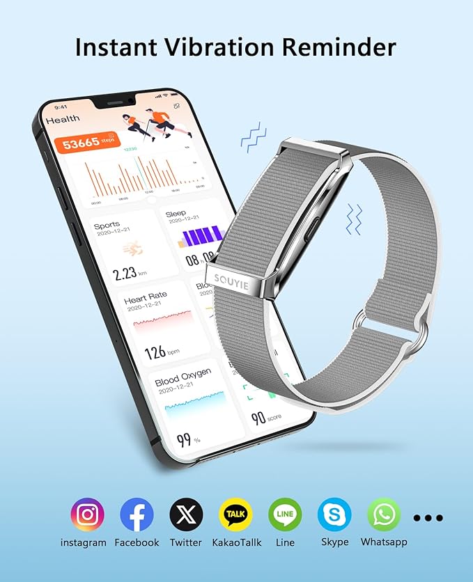 Smart Bracelet for Men Women, Health Activity Fitness Trackers, 24/7 Continuous Heart Rate/Blood Pressure/HRV/Stress Monitor, 24H Sleep Tracker, 170+ Sports Modes Smart Wristband with 2 Bands Free APP
