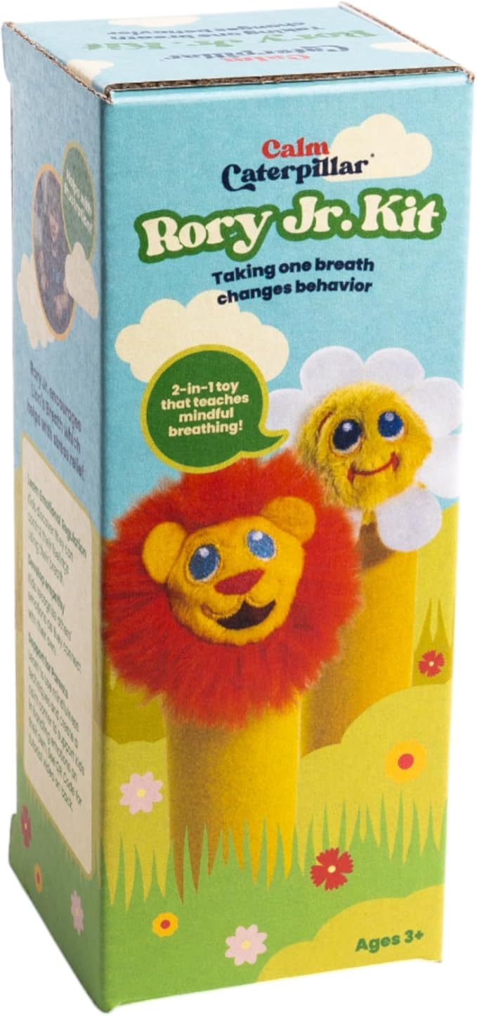 Rory Junior – Breathing Fidget Tool for Kids, Teaches Lion’s Breath for Calming & Emotional Regulation, Screen-Free, Tactile Stress Relief Toy for Home, School & Travel