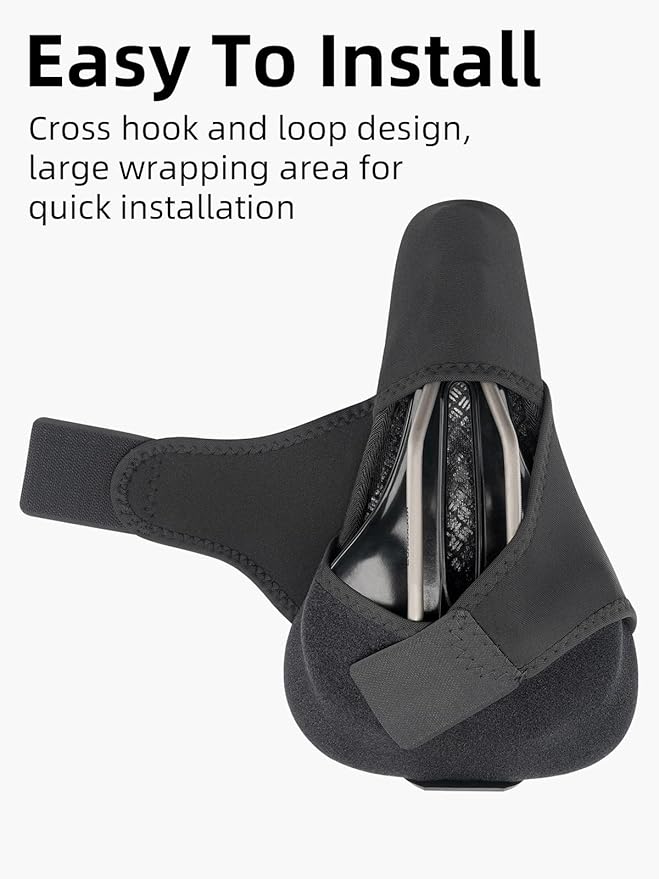 ROCKBROS Bike Seat Cover Bike Seat Cushion for Men Women Comfortable Gel Padded Bicycle Seat Cushion Compatible with Peloton, Outdoor & Indoor