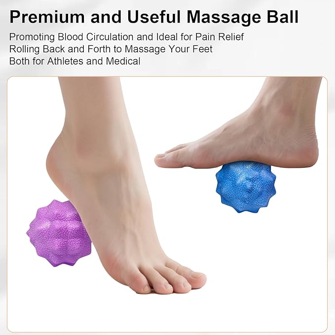 Foot Massage Ball, Pain Relieve from Plantar Fasciitis, Massage Tool for Tight Muscles and Sore Feet, Restore Foot Massage Roller, Myofascial Release
