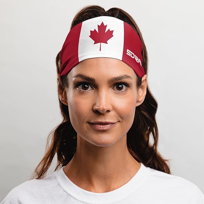 Suddora Country Flag Headbands, Wide National Flag Headbands for Sports Events, Non-Slip Fabric Sweatbands for Soccer, Tennis, Workout, Costume