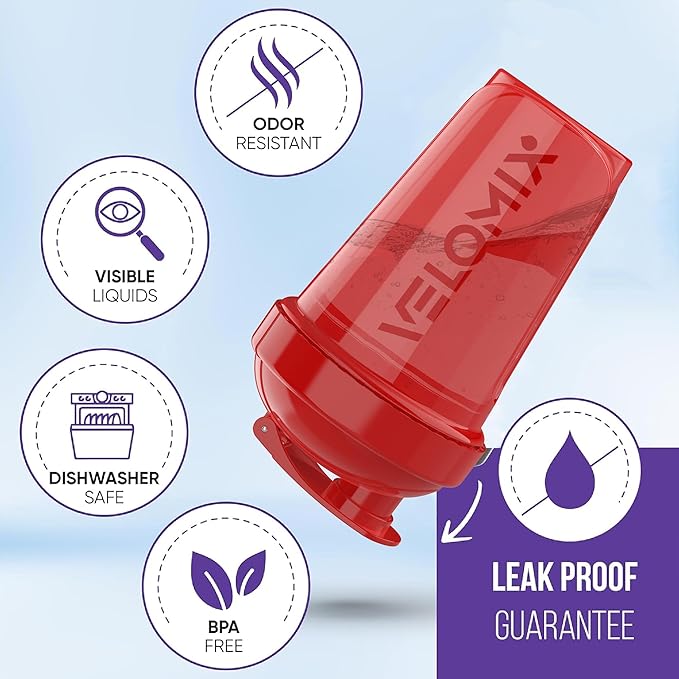 -6 PACK- 20 OZ Protein Shaker Bottles for Protein Mixes, Shaker Cups for Protein Shakes, Small Shaker Bottle Pack, Shaker Cup, Shakers for protein Shakes (Midnight Clay - 6 Pack)