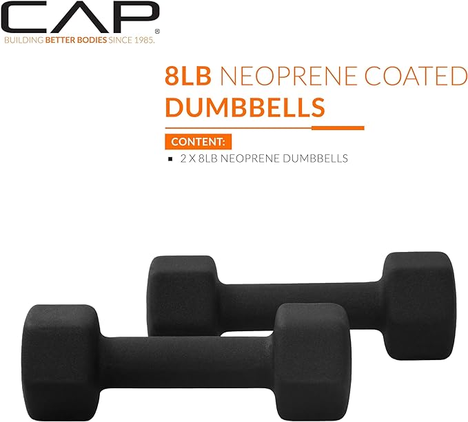 CAP Barbell Neoprene Dumbbell Weights Pairs & Sets | Multiple Colors