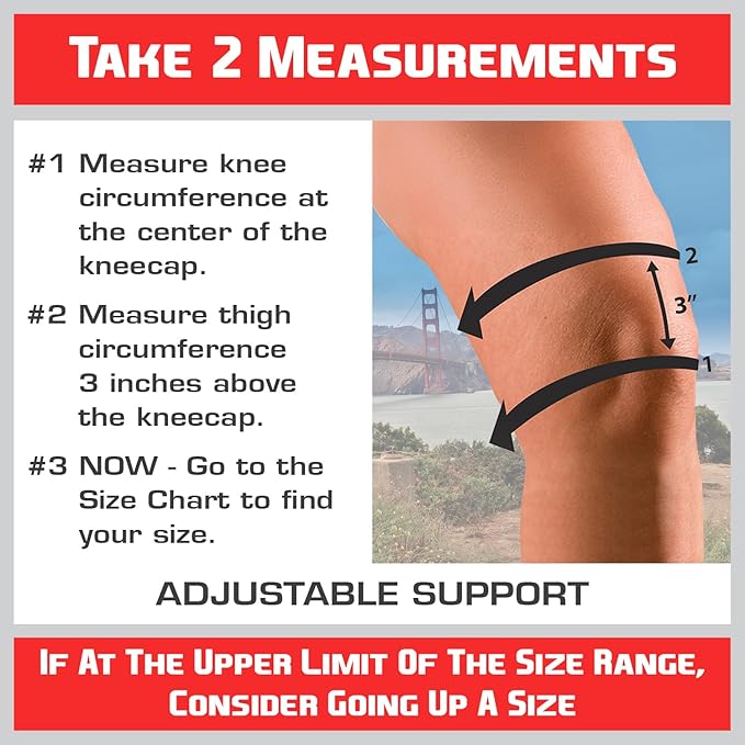 TechWare Pro Knee Brace Support - Knee Braces for Knee Pain. Relieves ACL, LCL, MCL, Meniscus Tear, Arthritis, Tendonitis Pain. Dual Stabilizers Non Slip Neoprene. Adjustable Bi-Directional Straps -5 Sizes