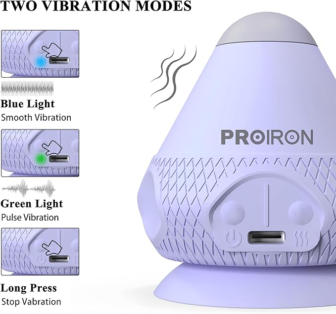 PROIRON Mountable Massage Ball Vibrating & Heating Hand Free,Deep Tissue Massage Trigger Point Therapy for Back Neck Feet Body, Myofascial Release Muscle Soreness & Joint Pain Relief