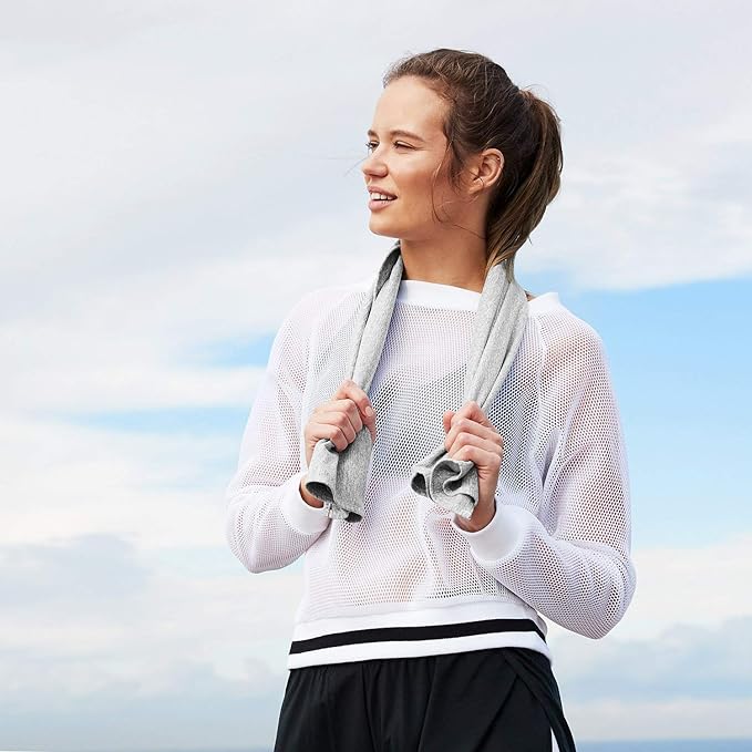 Dock & Bay Beach Towel - Quick Dry, Sand Free - Compact, Lightweight - 100% Recycled - Includes Bag - Essential - Mountain Grey - Large (160x90cm, 63x35)