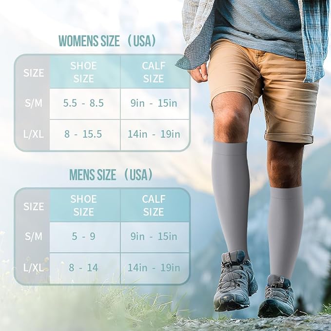 Copper Compression Socks for Women and Men(6 Pairs)-Best Support for Running, Athletic, Nursing, Travel