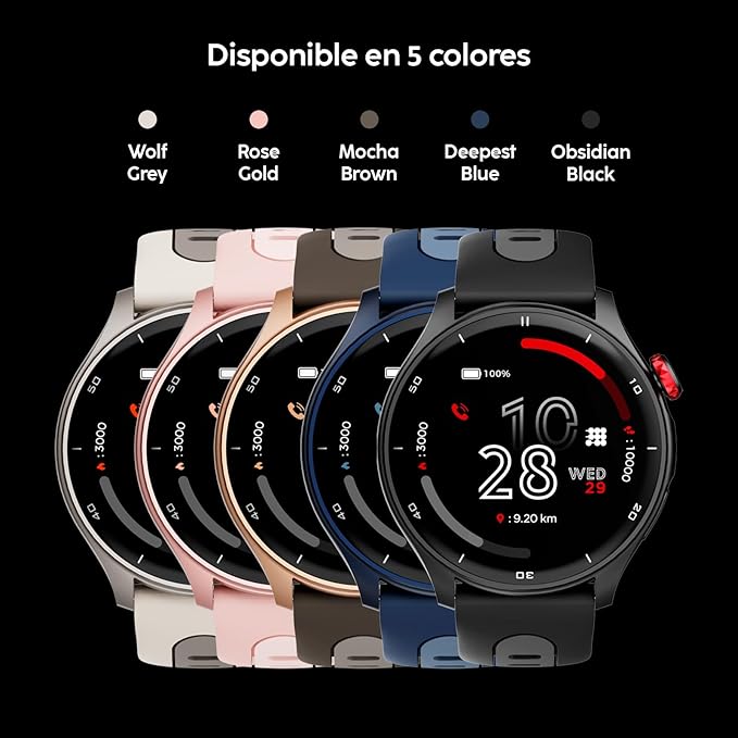 Cubitt Aura Pro Smartwatch/Fitness Tracker with 1.43" Touch AMOLED Screen, Bluetooth Call, Built in GPS, 60+ Sports, Blood Oxygen, Heart Rate, Stress/Sleep Monitor, Waterproof, Step Counter, Compass