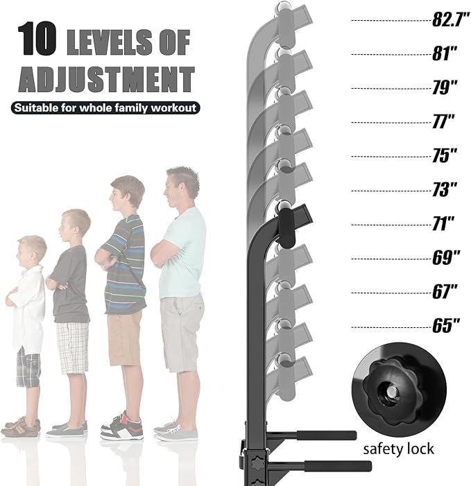 soges Power Tower Pull Up Bar Station, Free Standing Pull Up Rack Dip Station for Home Gym, Height Adjustable Home Strength Training Fitness Workout Equipment