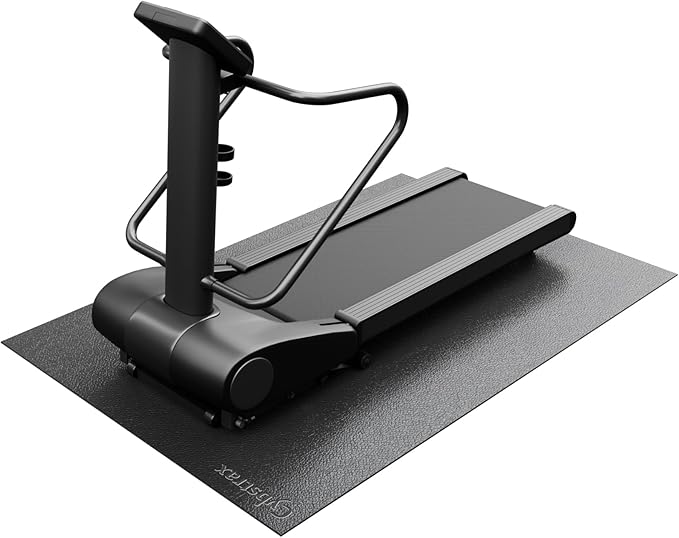 Treadmill Mat, Bike Trainer Mat for Stationary Spin Bike, 72" x 48" Non Slip Exercise Equipment Mat for Bike, Treadmill, Elliptical, Yoga - Workout Floor Protector for Carpet Or Hardwood