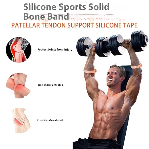 Sports Silicone Patellar Tendon Support Strap: Adjustable 2pcs Knee Brace or Pain Relief & Knee Band Stabilizer for Tendonitis Jumpers Running Sports Basketball Women (Green)