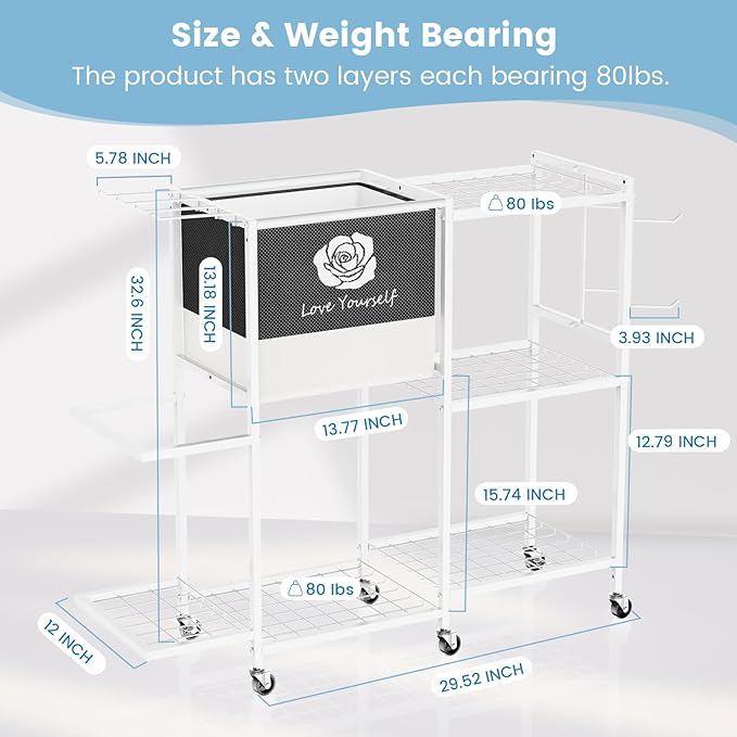 Yoga Mat Storage Rack,Home Gym Storage Rack Gym Workout Equipment Storage Organizer Fitness Weight Rack on Wheels for Yoga Mat,Yoga Block,Foam Roller,Resistance Band,Dumbbell,Kettlebell and Other Workout Accessories