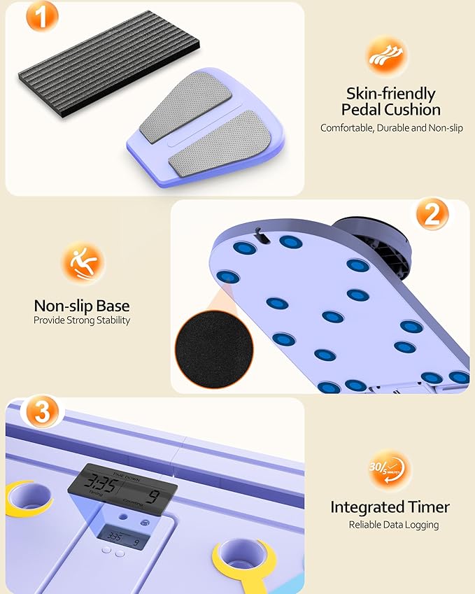 Pilates Board, Pilates Reformer Set, Pilates Machine 15-in-1 Multifunctional Abdominal Board for Home Office Workout, Foldable Portable Pilates Reformer Board for Women