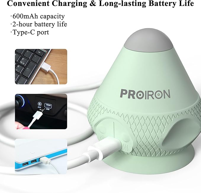 PROIRON Mountable Massage Ball Vibrating & Heating Hand Free,Deep Tissue Massage Trigger Point Therapy for Back Neck Feet Body, Myofascial Release Muscle Soreness & Joint Pain Relief