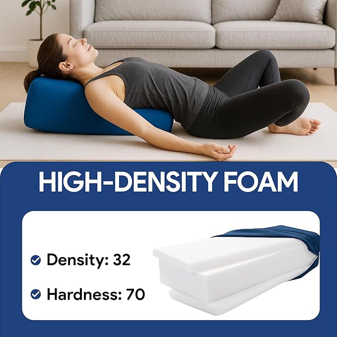 Yoga Bolster Pillow Rectangular Meditation Cushion Cotton