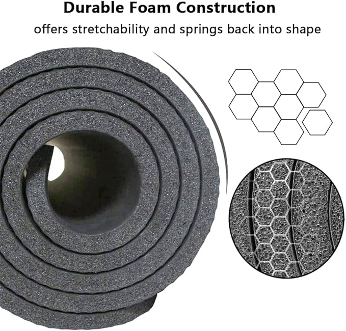 LFS Yoga Mat 72.8" x 31.5" x 2/5 inch Thick With Strap and Bag, Extra Wide Workout Mat for Women and Men, Non Slip Exercise Mat for Home Outdoor Yoga, Pilates, Stretching, Floor & Fitness Workouts