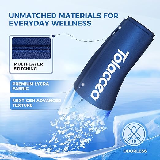 Elbow and Knee Ice Pack - Cold Ice Sleeve with Reusable Gel & Cold Therapy Compression for Knee, Shin Splints, Calf Strain, Flexible Ice Pack for Tennis Elbow, Tendinitis(Small (Pack of 1), Blue)