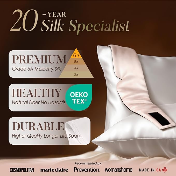 LULUSILK Reversible Mulberry Silk Sleep Mask for Women and Men, Adjustable Real Silk Eye Mask for Sleeping, Navy Blue and Black, Pack of 1