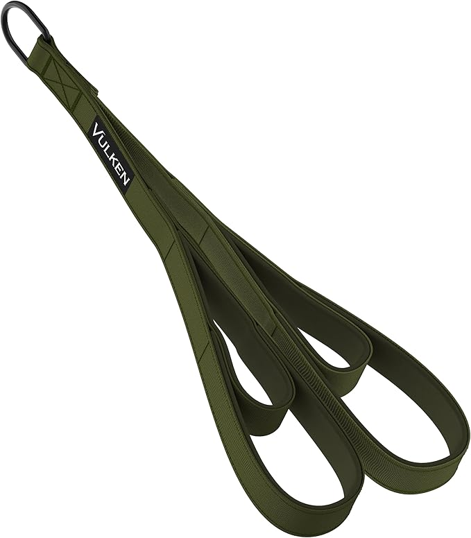 Vulken Tricep Rope Cable Attachment. 28.7 Inch & 22 Inch Two Lengths Built in One Pull Down Rope, Black & Pink