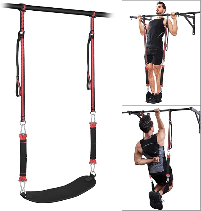 Pull Up Assistance Bands with Fabric Feet/Knee Rest, Heavy Duty Pull Up Resistance Bands, Pull up Assist Bands Pull-up Exercise Band for Chin-up Workout, Body Stretching
