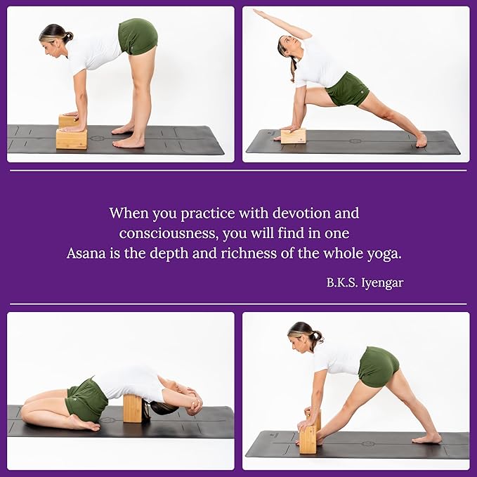 Yogikuti Solid Wooden Yoga Block – Eco-Friendly, Durable, Non-Slip Surface – Ideal for Stability, Balance & Support in Yoga Practice