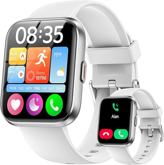 Smart Watches for Women Men, 1.85" Screen Smartwatch Compatible iPhone Android Phone (Answer/Make Call), 24/7 SpO2 Sleep Heart Rate Monitor,3ATM Waterproof, Fitness Tracker Watch 120+ Sport
