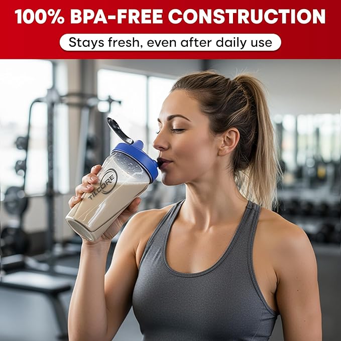 Vortex Protein Shaker Bottle 24 oz/700ml - Premium BPA-Free Pre-Workout Shaker Cup for Protein Shakes & Smoothies, Leak-Proof & Durable Bottle-Shakers for Active Lifestyles