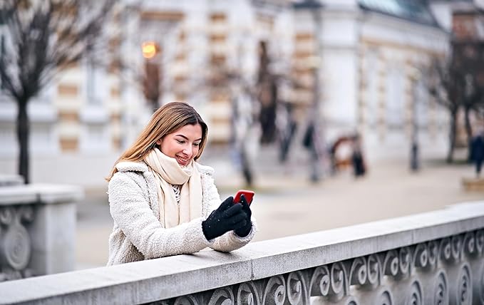 FG Quick Fit Touchscreen Fleece Glove Contour Fit, Abrasion-Resistant Palms for Multi-Sport, Cycling, Driving