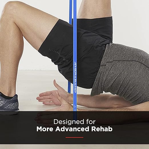 THERABAND High Resistance Band, Elastic Super Bands for Improving Flexibility, Injury Rehab, & Full Body Workouts, Heavy Duty Stretch Bands for Powerlifting, Heavy, Blue, 35 lbs. Resistance