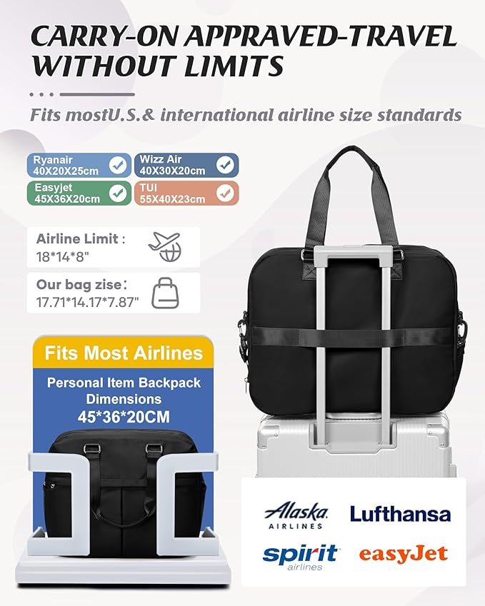 Gym Bag Womens,Travel Duffel Carry on Bag Sport Tote Bag Weekend Overnight Bag