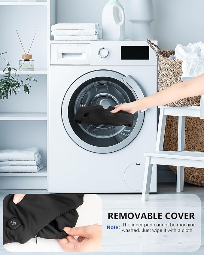 Silk Heated Eye Mask, 2000mAh Large Size Cordless Sleep Mask Warm Eye Compresses Electric Eye Heating Pad for Stye Blepharitis Dry Eyes Sinus Migraine Gifts for Men Woman (Black)