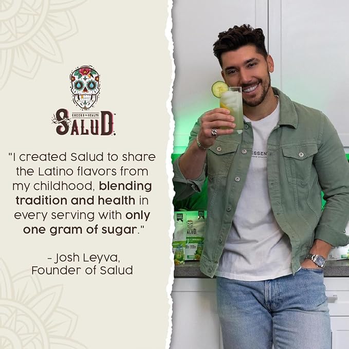 Salud 2-in-1 Hydration Packets + Immunity Electrolytes Powder, Paloma - Agua Fresca Drink Mix, Elderberry, Dairy & Soy Free, Non-GMO, Gluten Free, Vegan, Low Calorie, 1g Sugar (15 Servings)