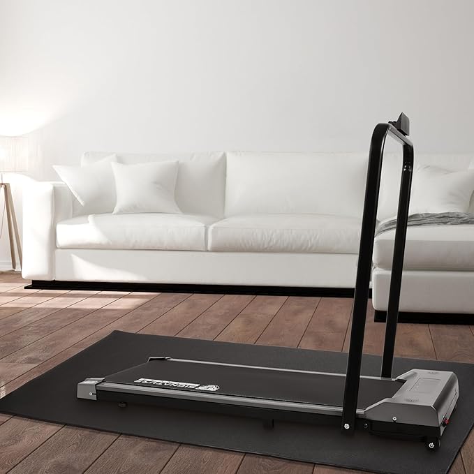 Treadmill Mat, 1/4" Thick Walking Pad with Shock Absorption Noise Reduction, Non-Slip High Density Home Gym Floor Mats for Treadmills, Elliptical, Exercise Bike, 30" x 60" Fitness Equipment Mat