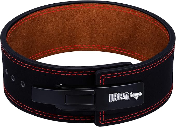 IBRO Powerlifting Lever Gym Belt – Power 8MM, 10MM or 13MM Extreme Heavy Duty Genuine Leather Belts - Squats Deadlifts Bodybuilding Weight Lifting IPF Power Lifting Strongman for Men