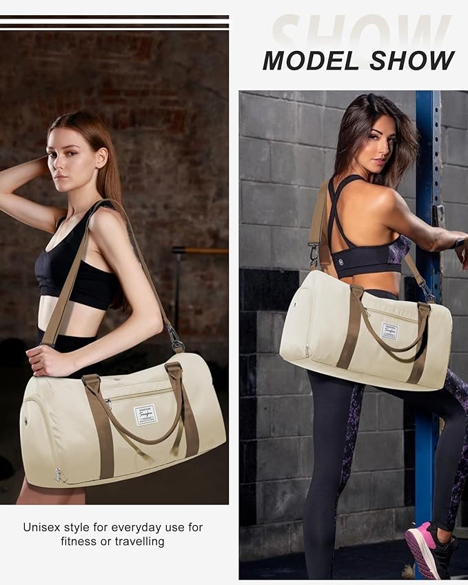 Gym Bag Womens,Travel Duffel Carry on Bag Sport Tote Bag Weekend Overnight Bag