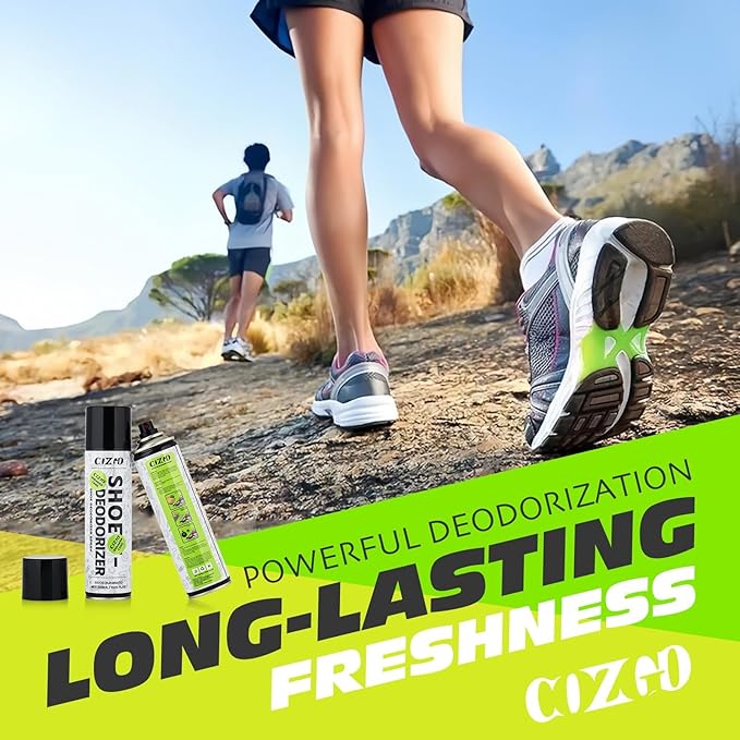 COZGO Shoe Deodorizer Spray, Shoe Refresher, Shoe Odor Smell Eliminator, 300ml (10oz) Long-Lasting Quick-Drying Formula Shoe Spray for Smelly Shoes, Sneakers, Gym Bag, Work Boots