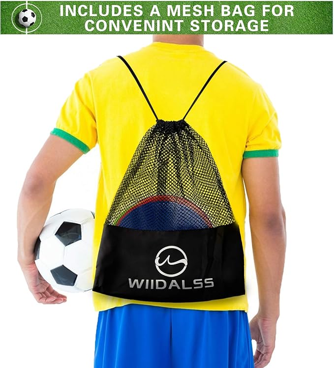 9 Inch Colored Poly Spot Marker 12 Pcs, Non-Slip Rubber Agility Markers Flat Field Cones Floor Dots for Football, Basketball Training Markers, Dance Practice and Drills with Flat Cones Points