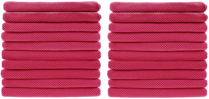 Peicees 20Pcs 40x12'' Microfiber Neck Cooling Towels Sports Sweat Towels Headband for Travel Beach Swimming Camping Climbing Gym Yoga Workout Backpacking, Quick Dry Super Absorbent Compact Lightweight