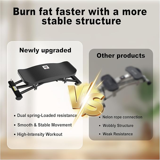 Ski Balancing Machine & Balance Board Trainer - Heavy-Duty 300LB Capacity Wobble Board with Resistance Bands & LCD Display for Cardio, Core and Full-Body Workouts