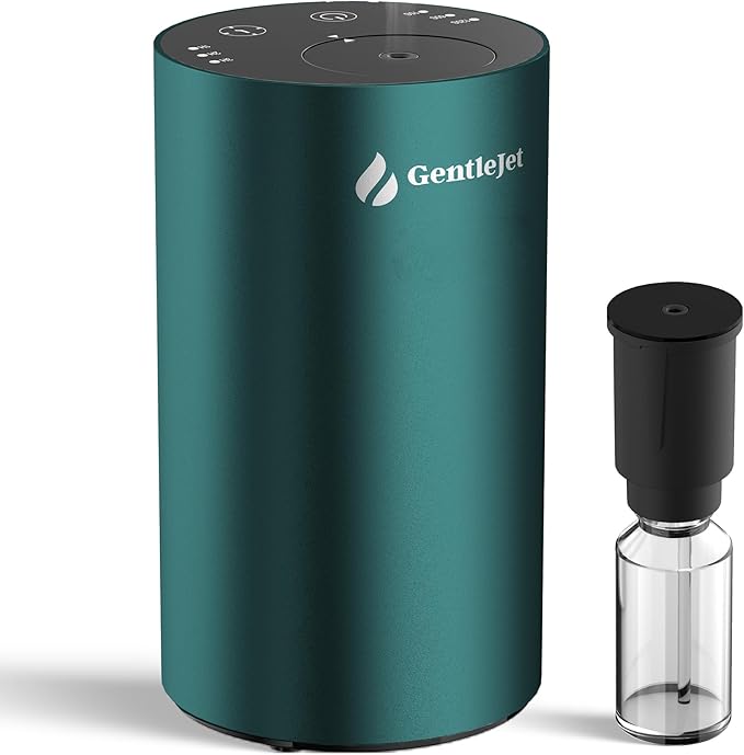 LiteMist Waterless Essential Oil Diffuser - Aluminum Aromatherapy Oil Diffuser, Rechargeable USB-C Scent Diffusers for Home, Car & Office, Quiet Operation, 0.35oz/0.7oz Bottle Capacity