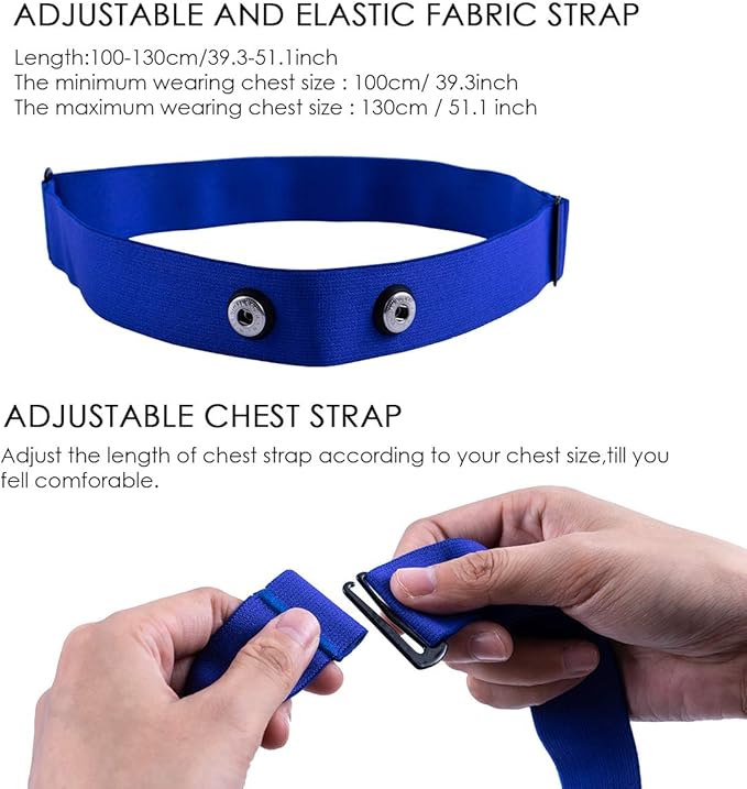 XUXIN Heart Rate Monitor Chest Strap Replacement Compatible with Wahoo Tickr Polar H10 H9 H7 Garmin HRM Coospo Waist Trimmer Exercise Belt Chest Strap
