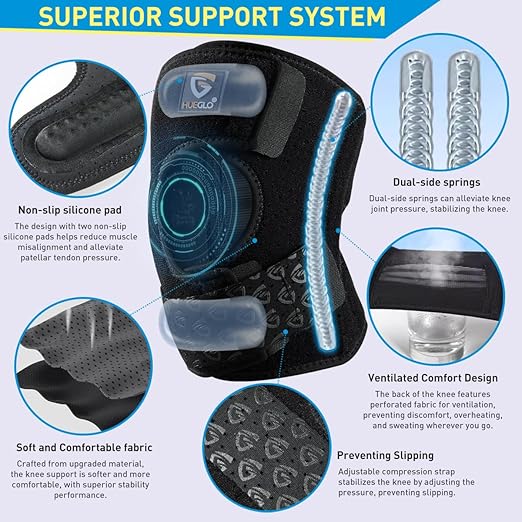 Plus Size Knee Brace for Men Women Knee Pain Relief Patellar Tendon Support Strap Adjustable Patella Stabilizer Knee Straps for Meniscus Tear,Injury Recovery,Mcl Acl