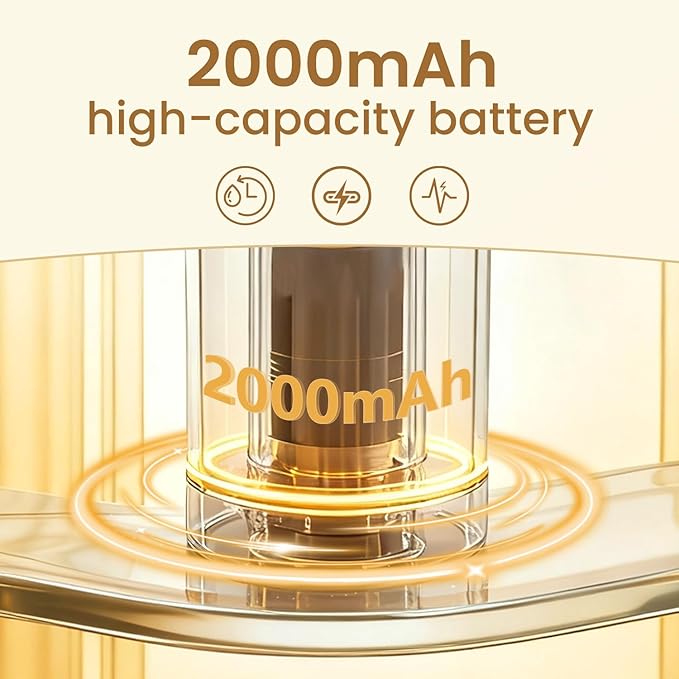 Waterless Essential Oil Nebulizing Portable Wireless Diffuser, Premium Glass and Solid Wood Aroma Diffuser for Home Office Bedroom Car, Elegant Gift Packaging with Essential Oil 10ml (Lemon)