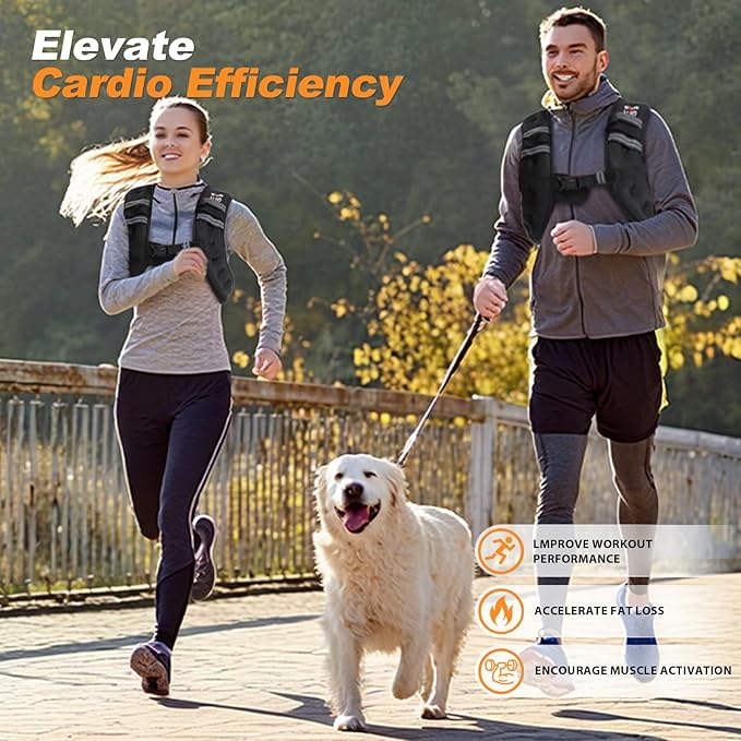 VBSD Weighted Vest Woman 6lb/8lb/12lb/16lb/20lb/25lb/30lb Weight Vest for Women Men Body Weight Vests for Walking Strength Training Running Workout Jogging Fitness