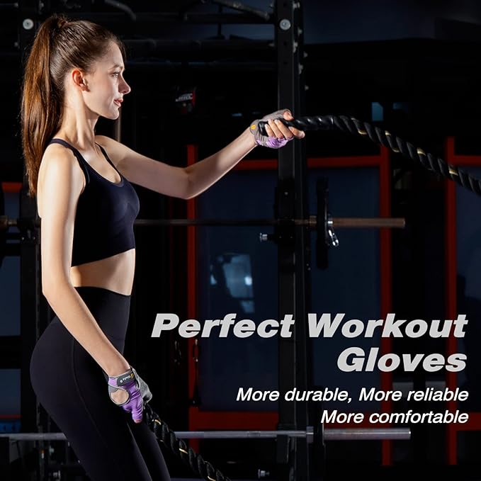 Workout Gloves for Women Men, Lightweight Weight Lifting Glove Breathable Fingerless Gym Gloves, Exercise, Fitness, Training, Cycling