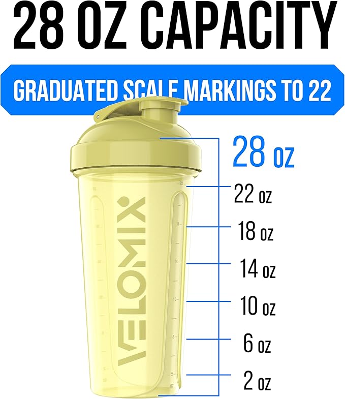 -6 PACK- 28 oz Protein Shaker Bottle for Protein Mixes - 6x Wire Whisk | Leak Proof Shaker Cups for Protein Shakes | Protein Shaker Bottle Pack | Protein Shake Cup (Pastel Power Series)