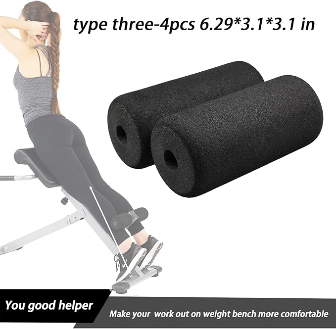 Foot Foam Roller Pad(6.29 * 3.1 * 3.1 in), Inversion Table Parts, Foam for Inversion Table, Workout Bench, Sits Ups Replacement Parts, Home Gym Accesories