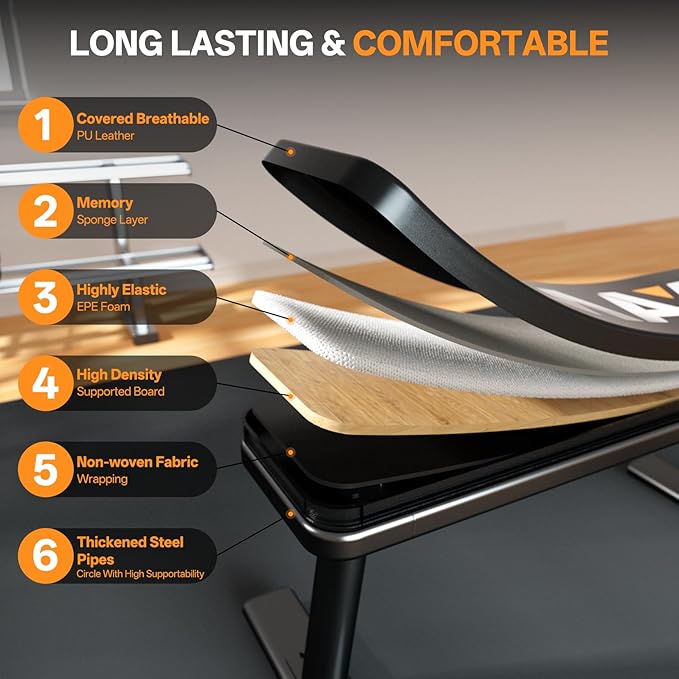 YAMO Flat Bench, Heavy Duty Weight Bench for Home Gym, Easy Assembly Workout Bench, Multipurpose Strength Training Bench Press for Full Body Workout