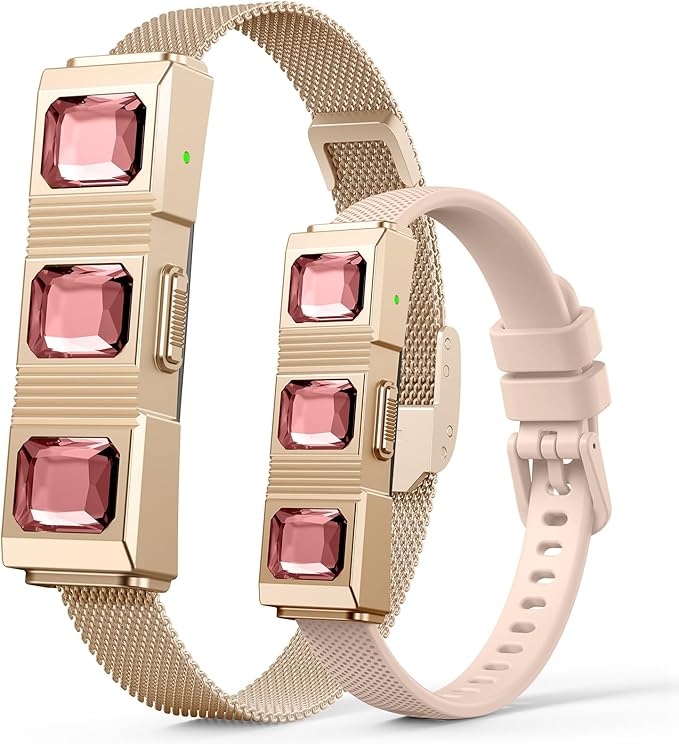 Smart Bracelet, Wearable Activity & Fitness Tracker Band, 24/7 Sleep Tracker, All-Day Continuous Heart Rate Blood Pressure Stress HRV Monitor, 170+ Sport Modes Smart Wristband with 2 Bands, Free APP